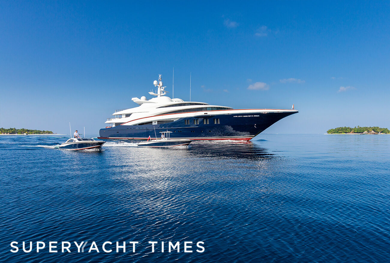 Wheels yacht cruising with her tenders