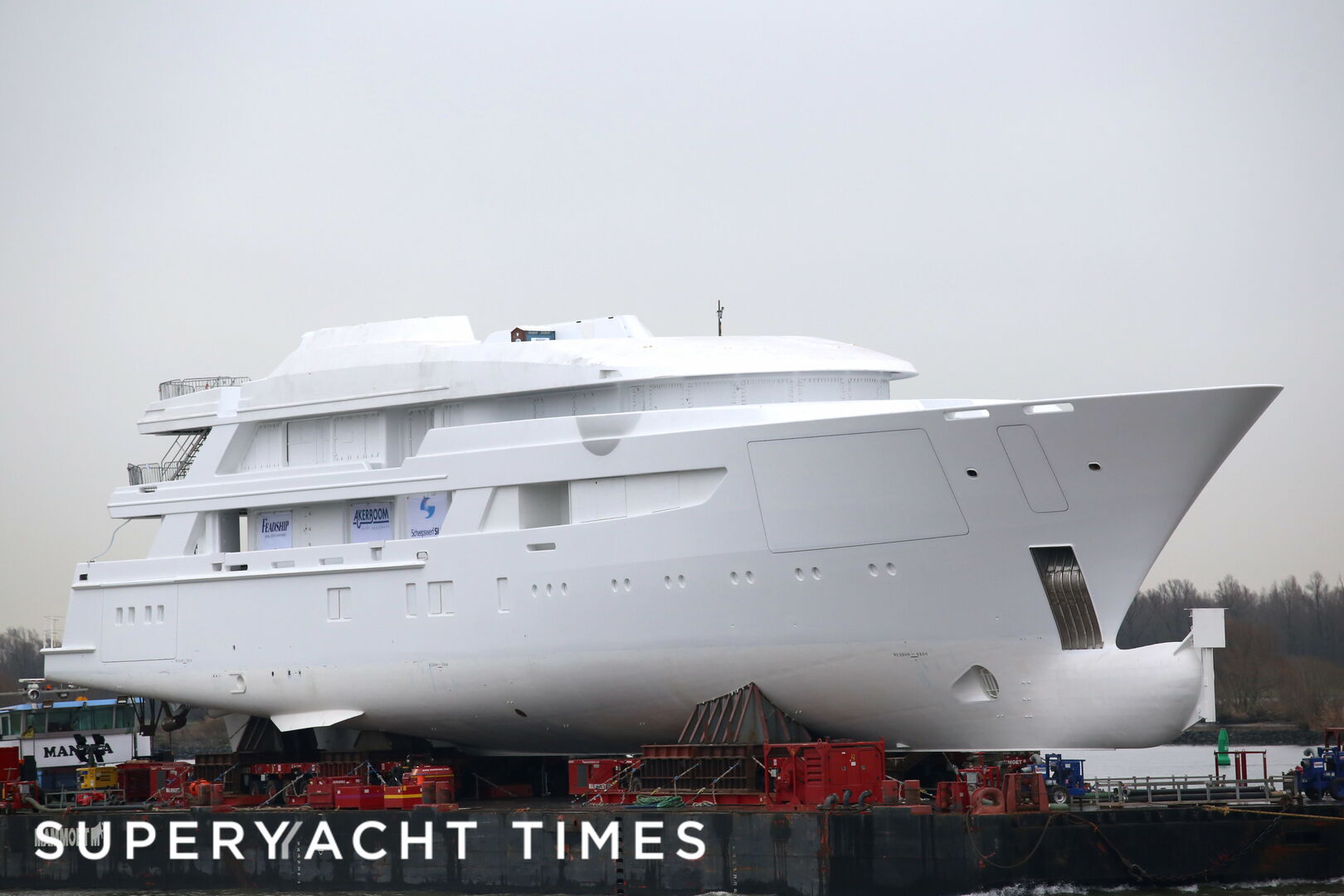 76.5m Feadship project 707 ready for outfitting