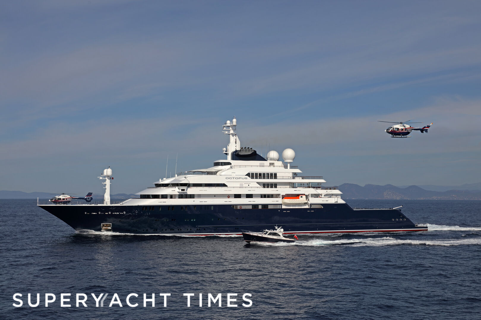 Octopus yacht cruising