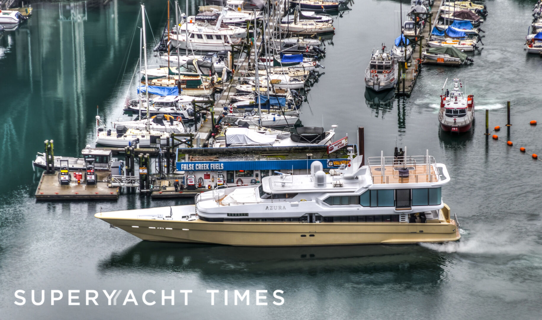The 40m Oceanfast motor yacht Azura in Vancouver