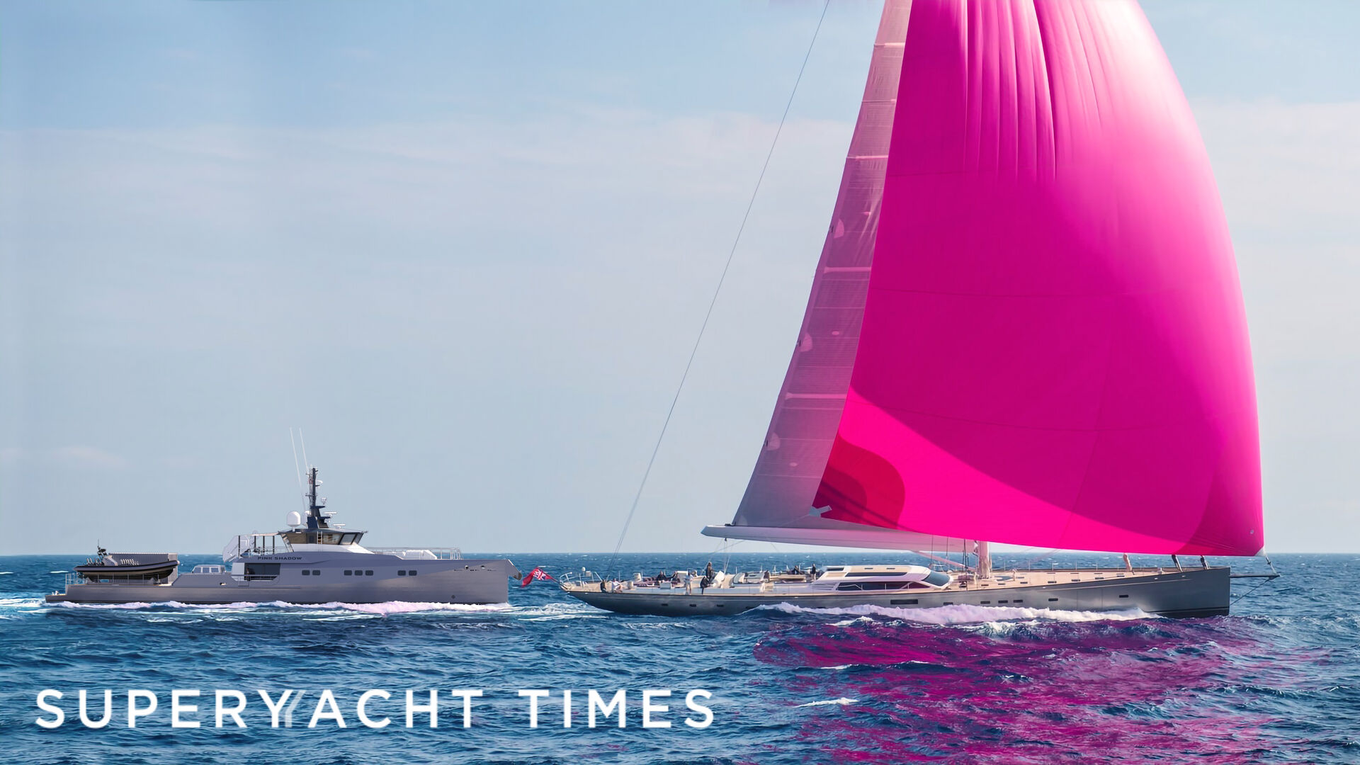 Pink Gin support yacht Pink Shadow delivered