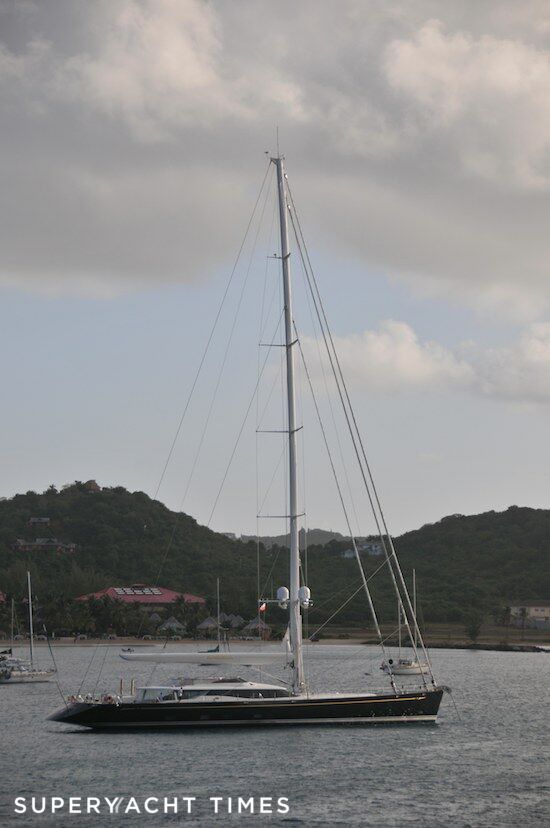 Sailing yacht Prana in the Caribbean