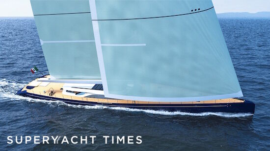 New 52m sailing superyacht concept Blue Sapphire