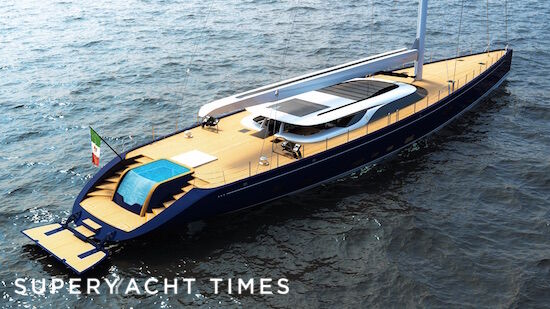 New 52m sailing superyacht concept Blue Sapphire