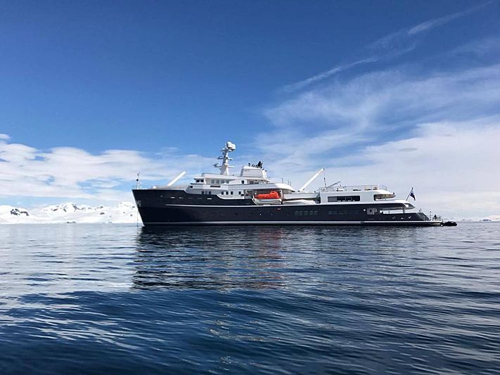 The 77m explorer Legend in Antarctica