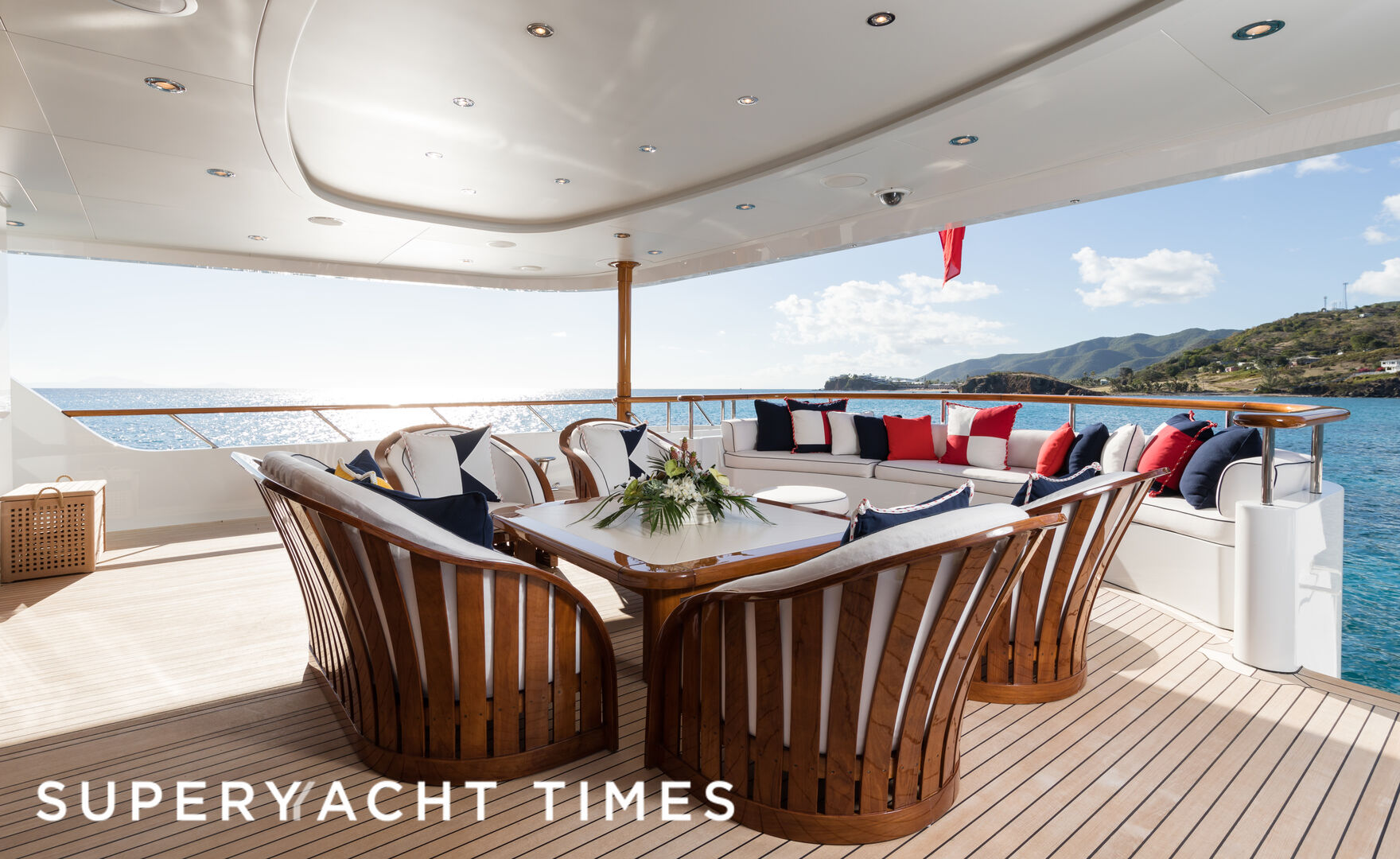 Flag yacht main aft deck