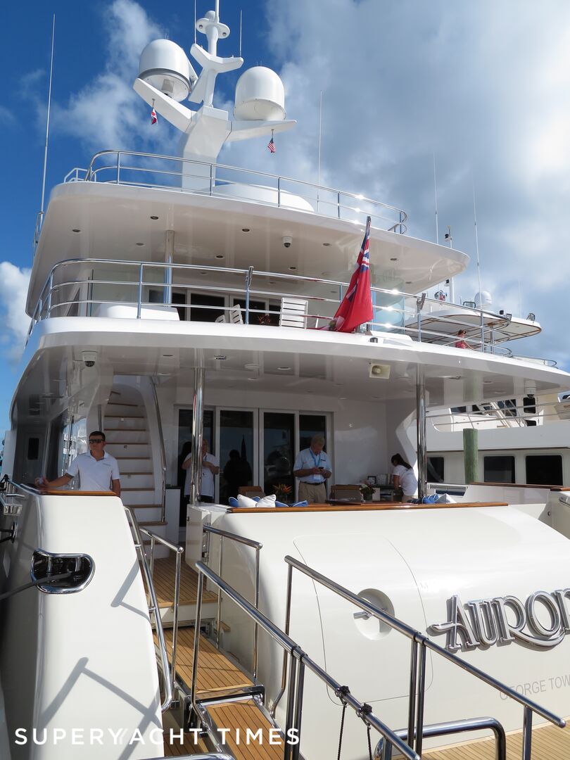 Aurora yacht at Fort Lauderdale International Boat Show 2019