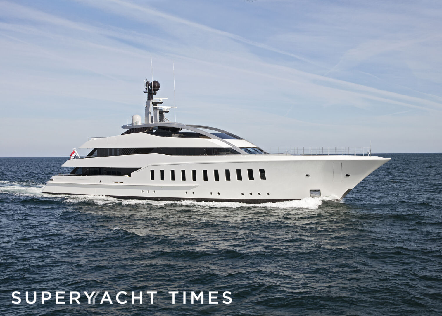 Halo by Feadship under sea trials on the North Sea