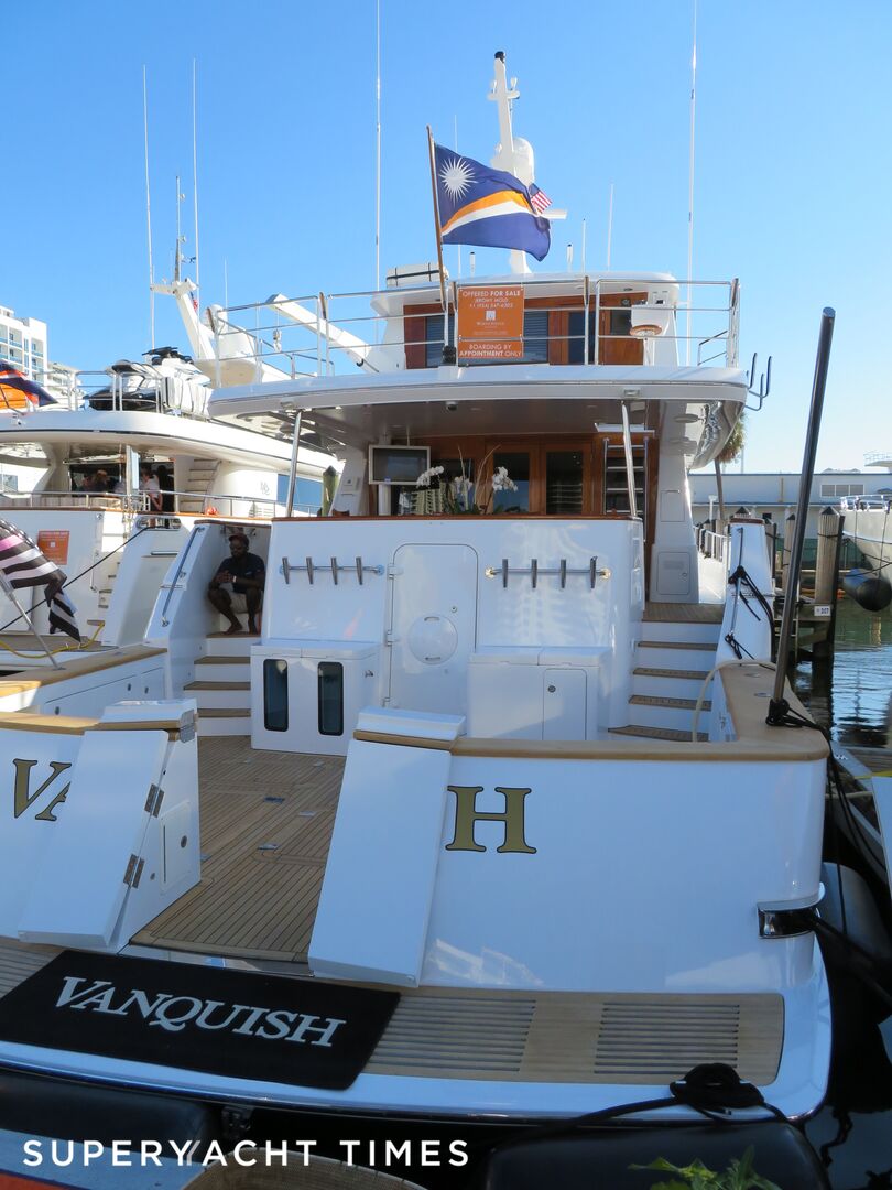 Vanquish yacht at Fort Lauderdale International Boat Show 2019