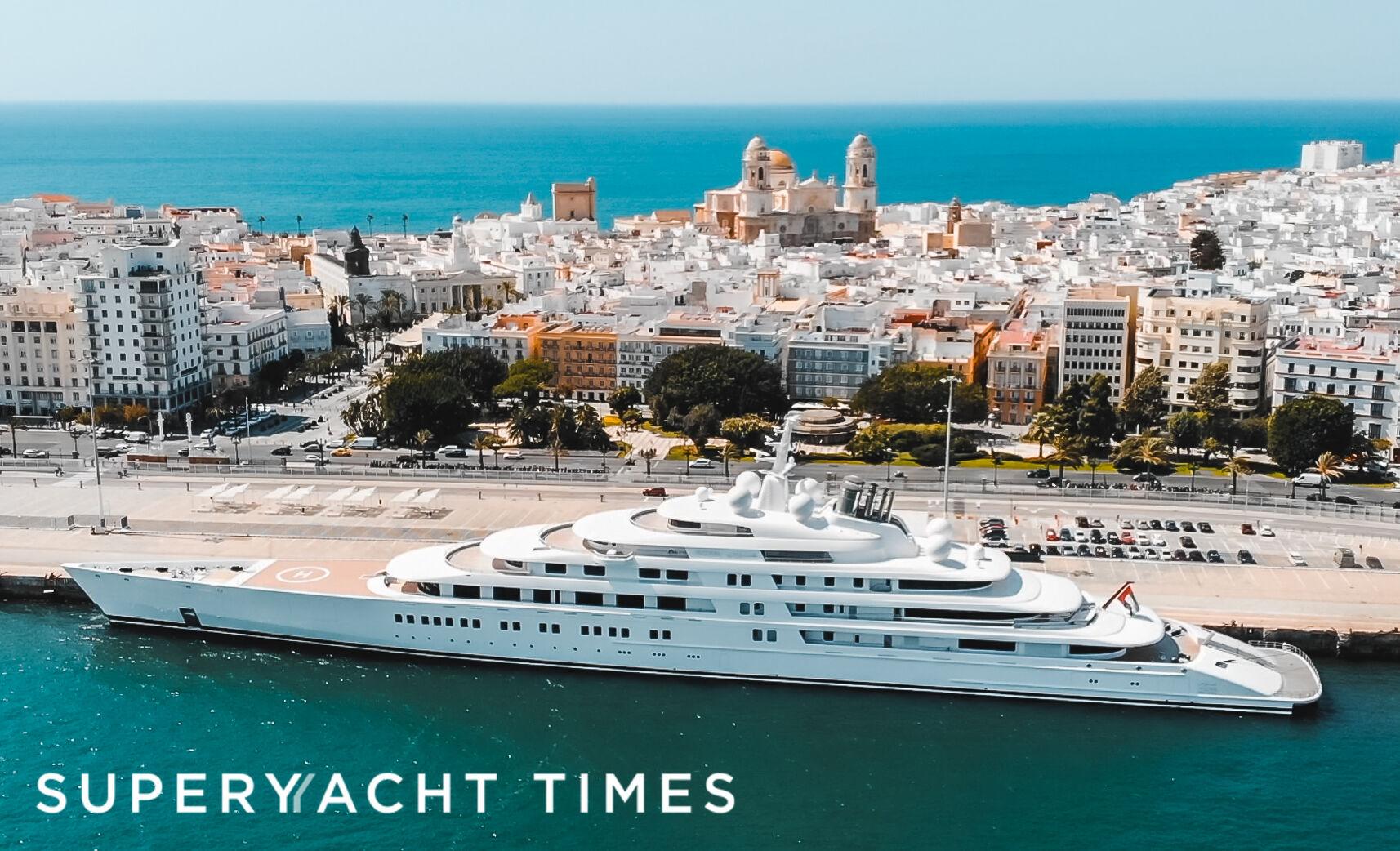 Azzam yacht by Lürssen in Cadiz, Spain