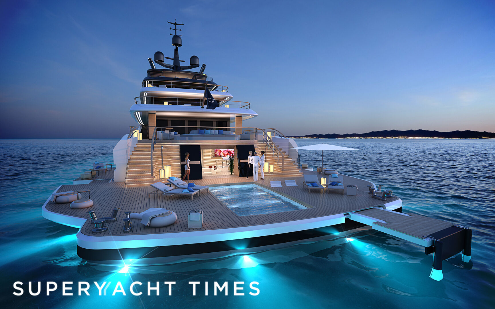 New Nauta yacht designs feature expandable beach club