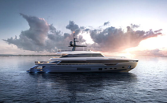 Azimut Grande 38 Metri yacht rendering 