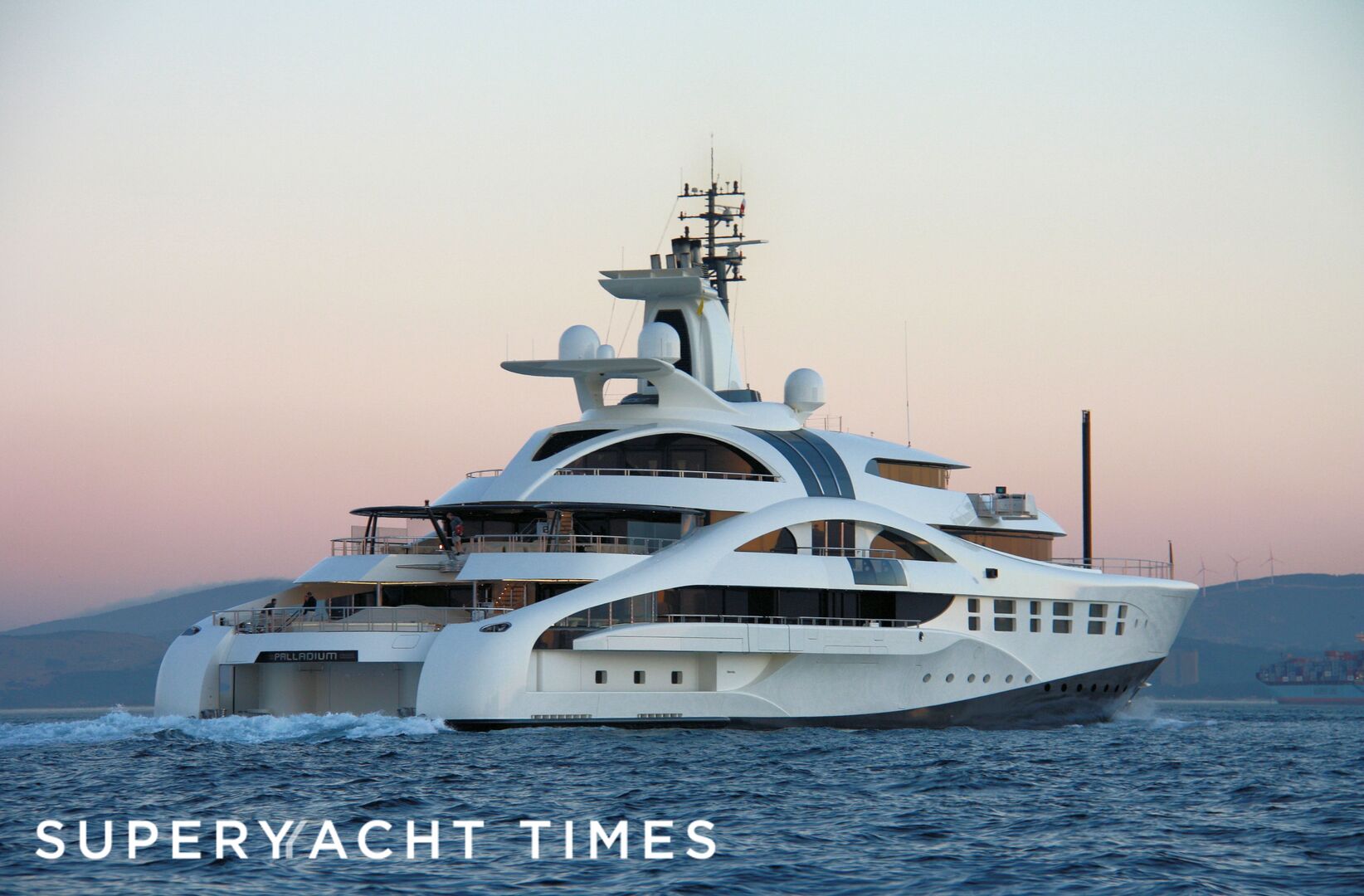 Palladium yacht arriving in Gibraltar