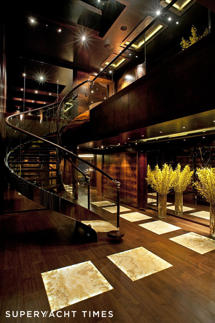 Palladium yacht staircase