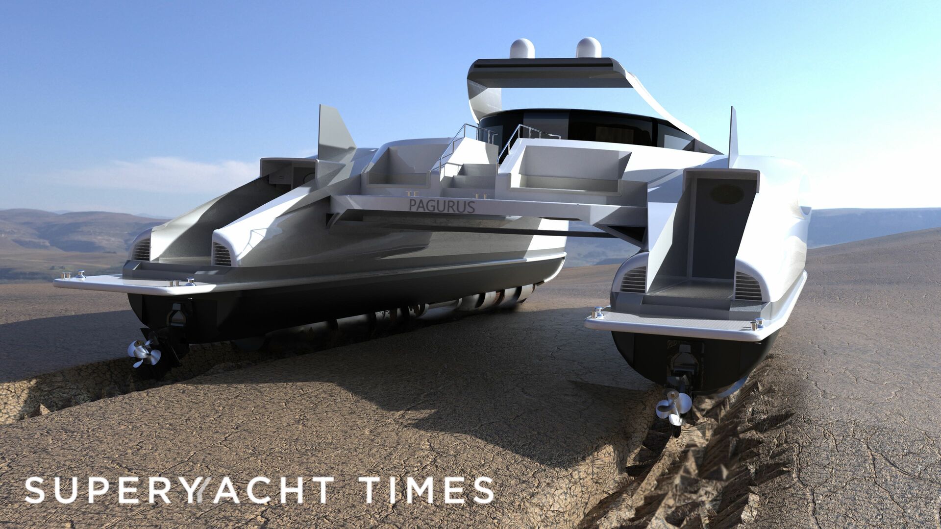 Meet the €24m solar-powered amphibious catamaran concept