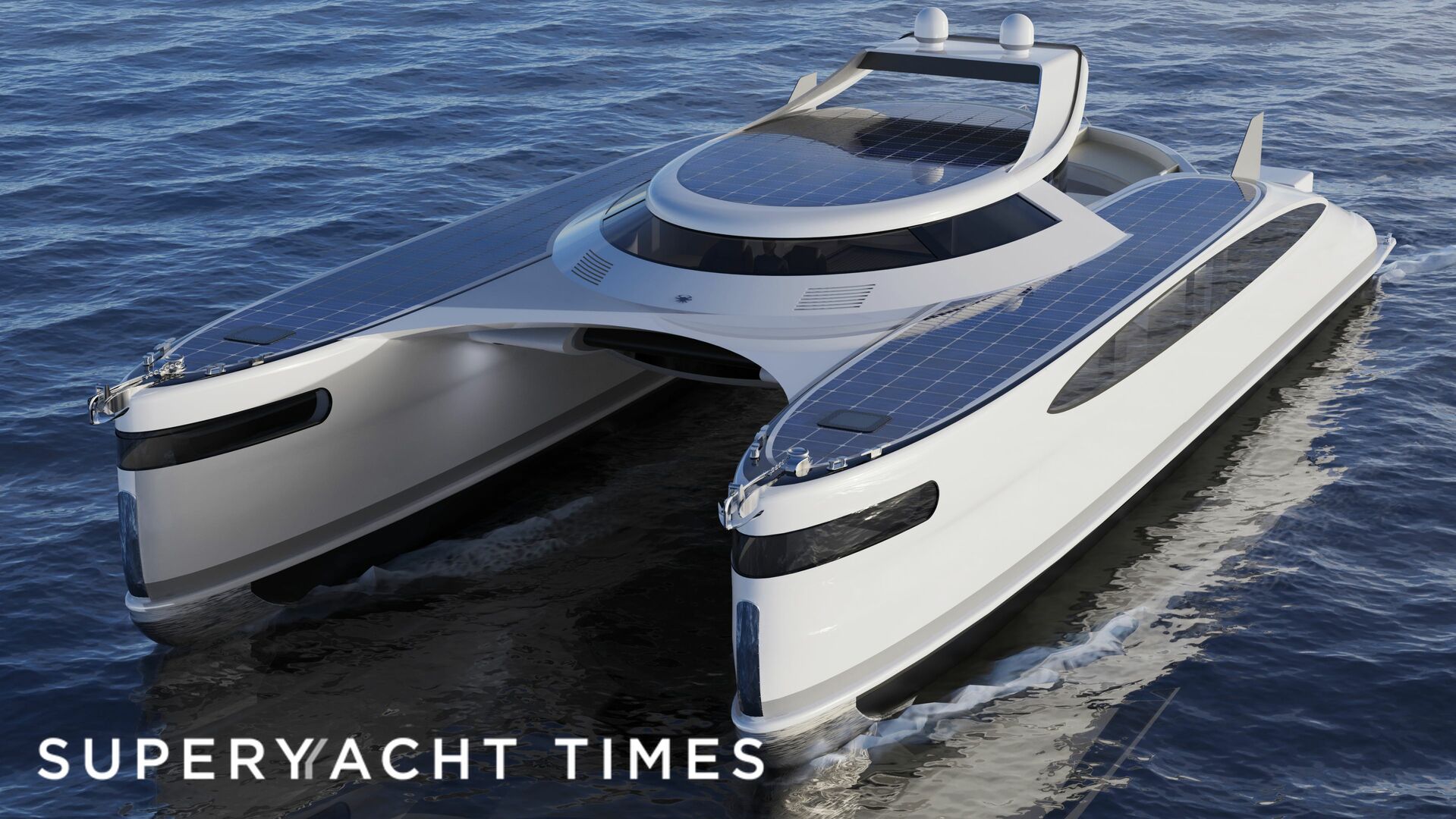 Meet the €24m solar-powered amphibious catamaran concept