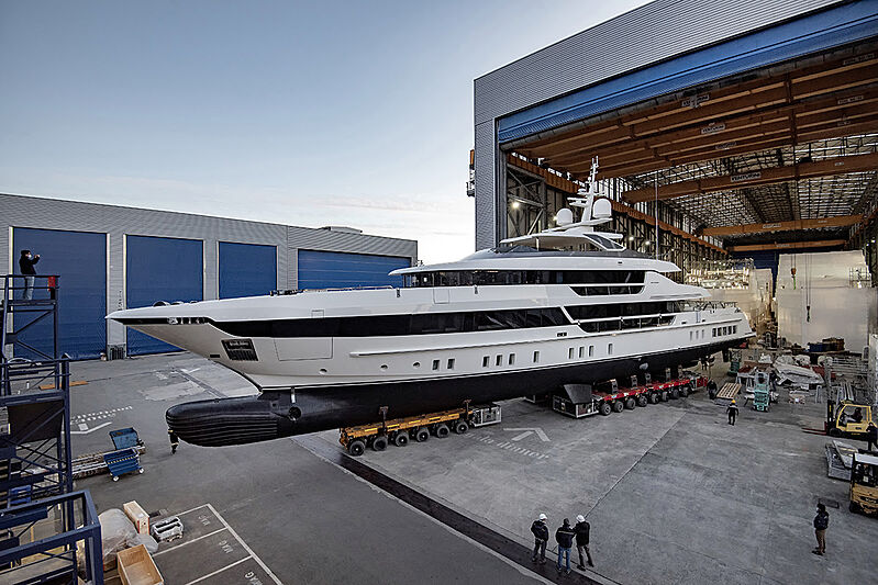 Sanlorenzo 52 Steel 131 yacht launch in La Spezia 