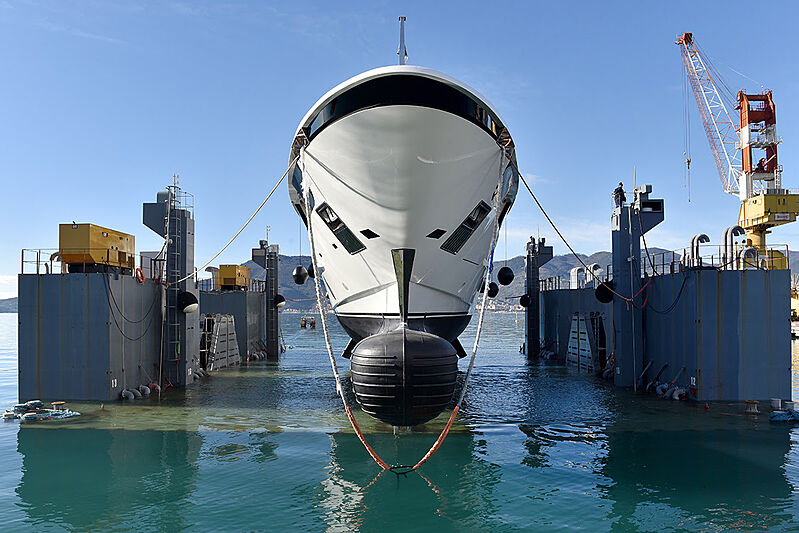 Sanlorenzo 52 Steel 131 yacht launch in La Spezia 