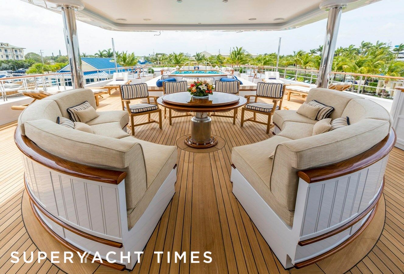 Onboard 61m CRN superyacht Katharine showcasing a chateau-inspired