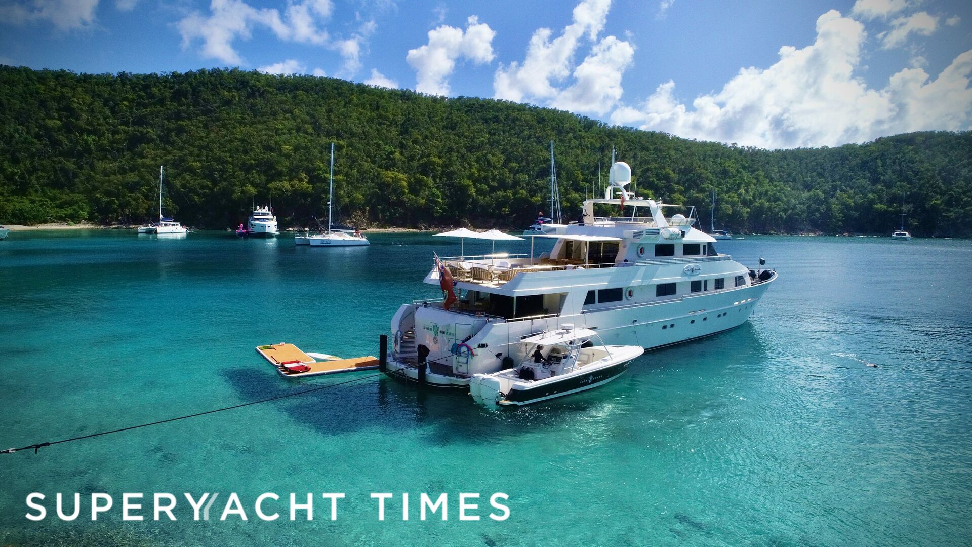 Lionshare yacht anchored