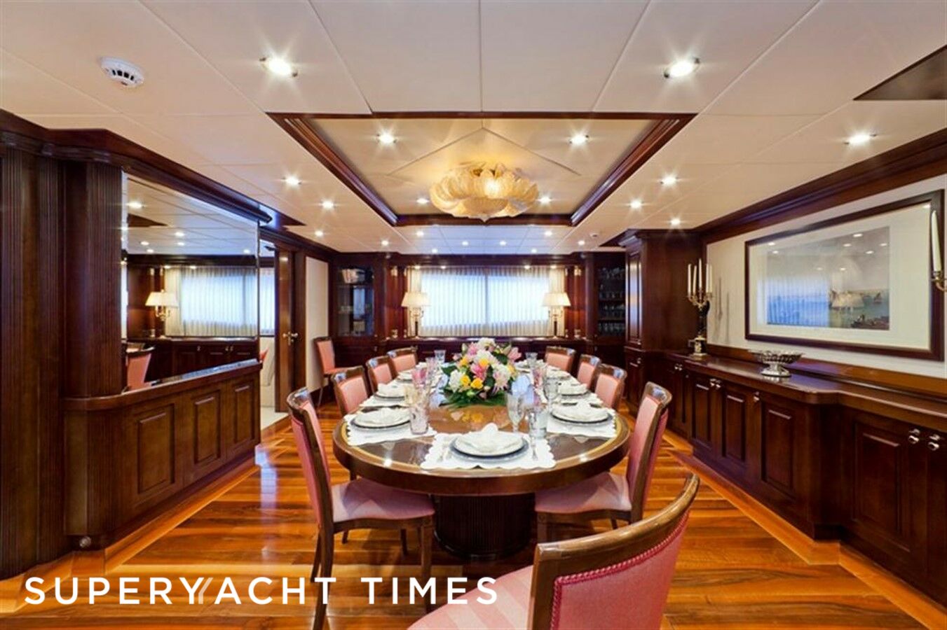 Sophie Blue yacht dining area