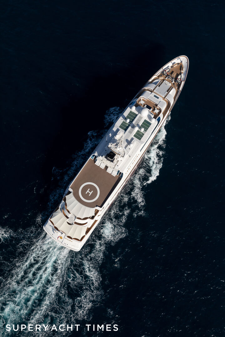 Lady Moura yacht aerial 