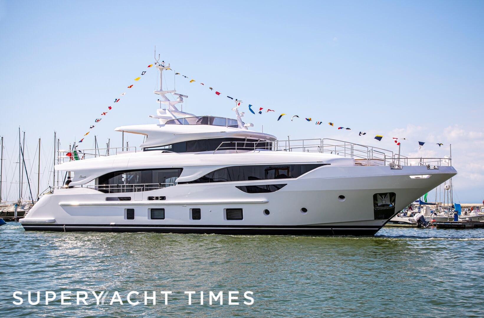 Benetti Delfino 95 BD111 launch in Viareggio 