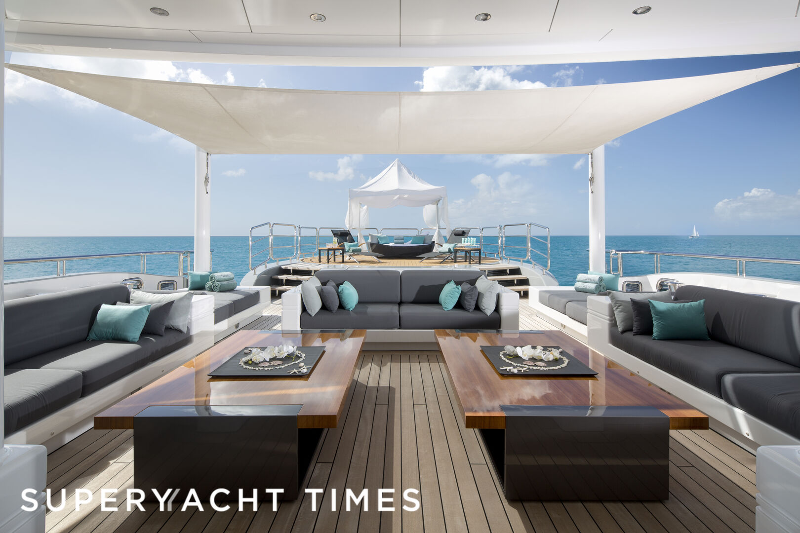 Siren yacht upper deck 