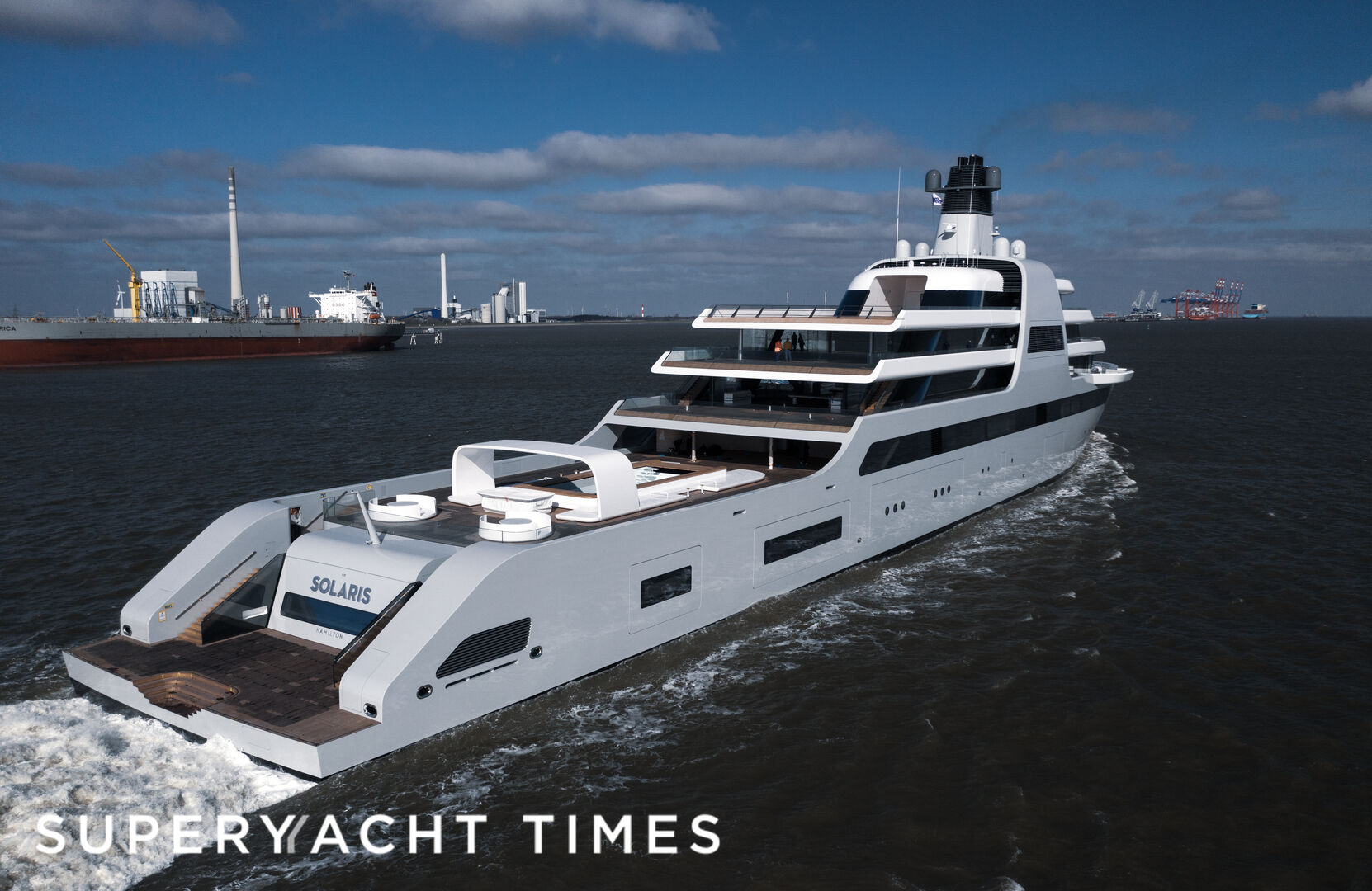 Solaris yacht by Lloyd Werft sea trials