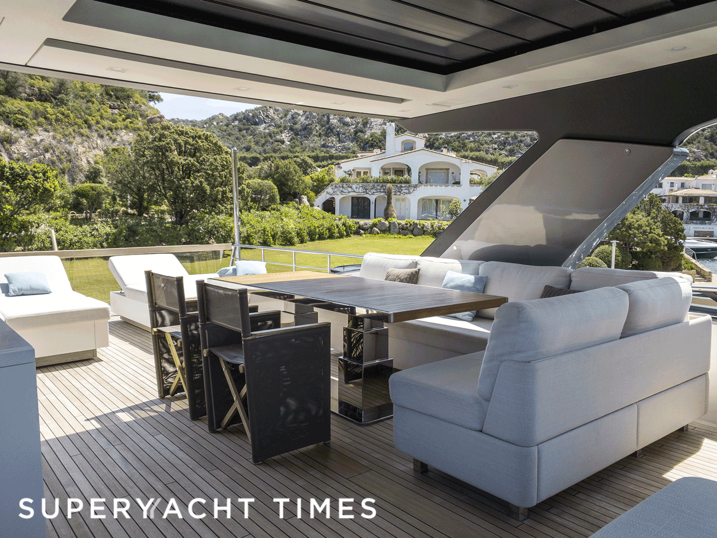 Lady E yacht upper deck 