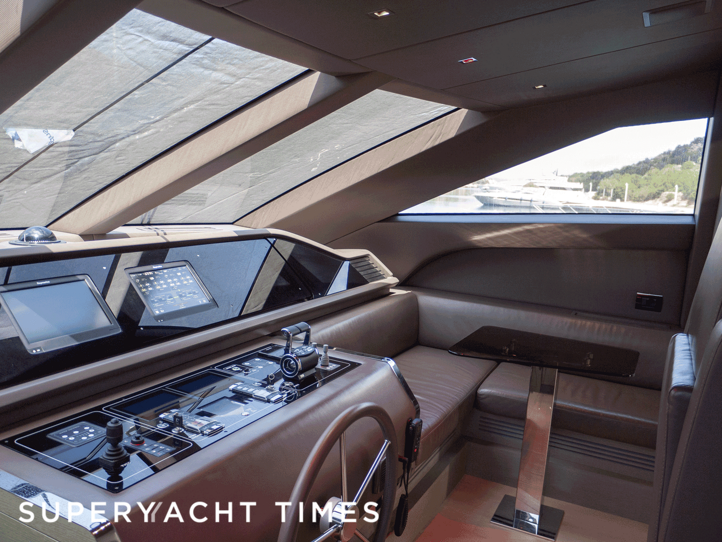 Lady E yacht wheelhouse