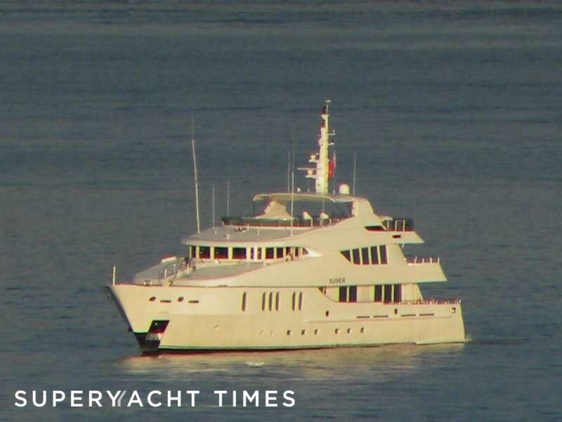 Suver yacht anchored 
