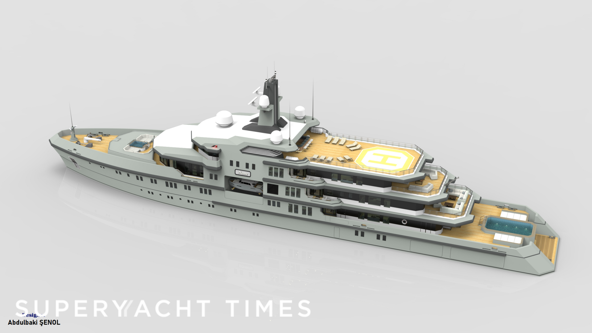 90m explorer superyacht concept Abdulaki Şenol