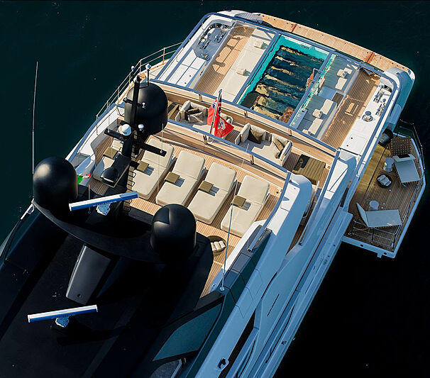 Seven Sins yacht aft deck 