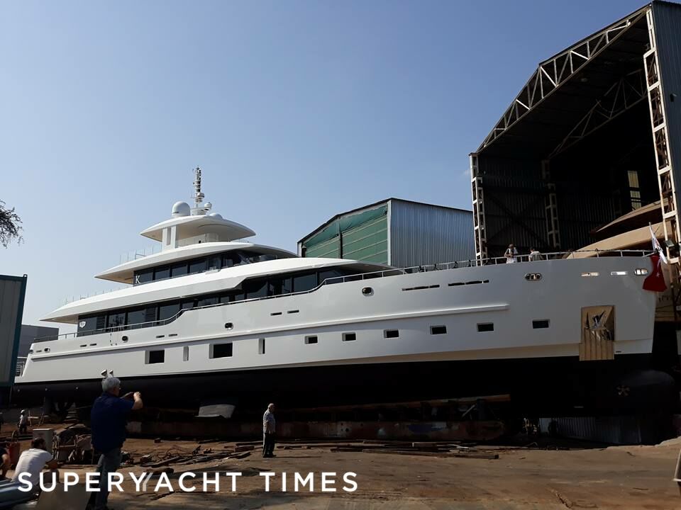 M/Y K launch at SES Yachts in Tuzla