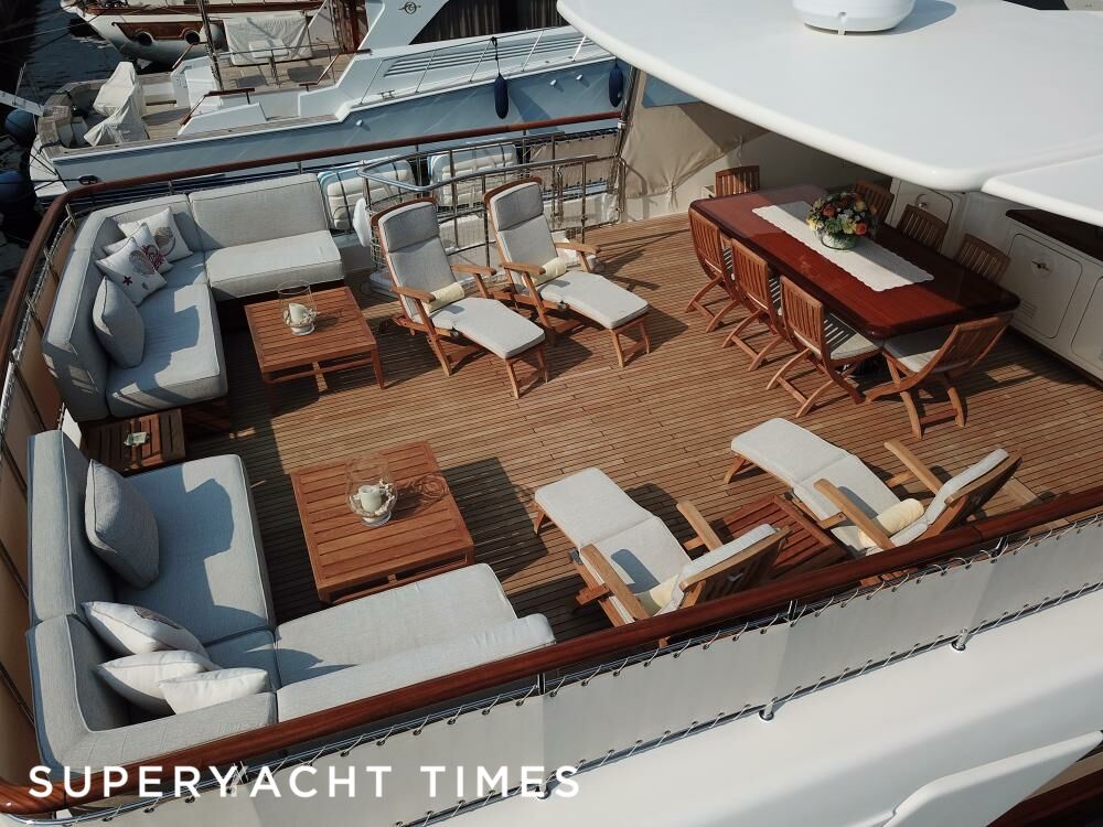 Christina yacht sundeck