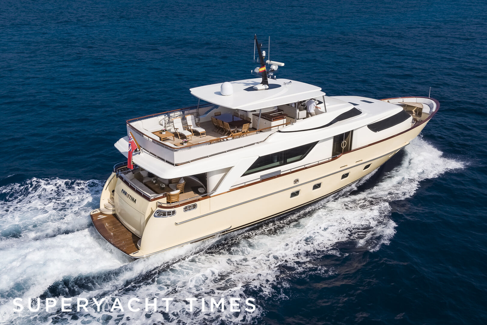 Christina yacht cruising
