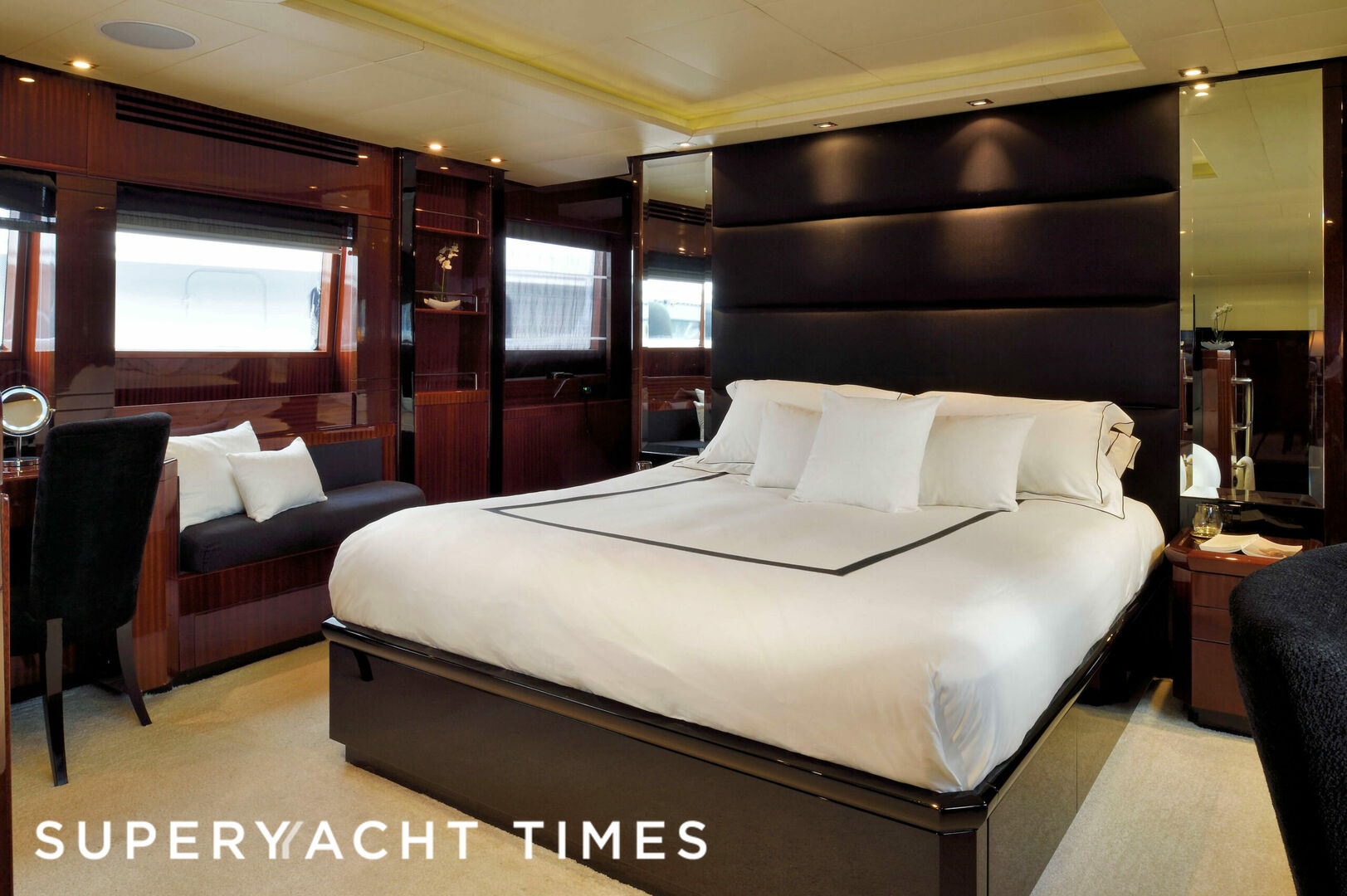 Whipsering Angel yacht stateroom