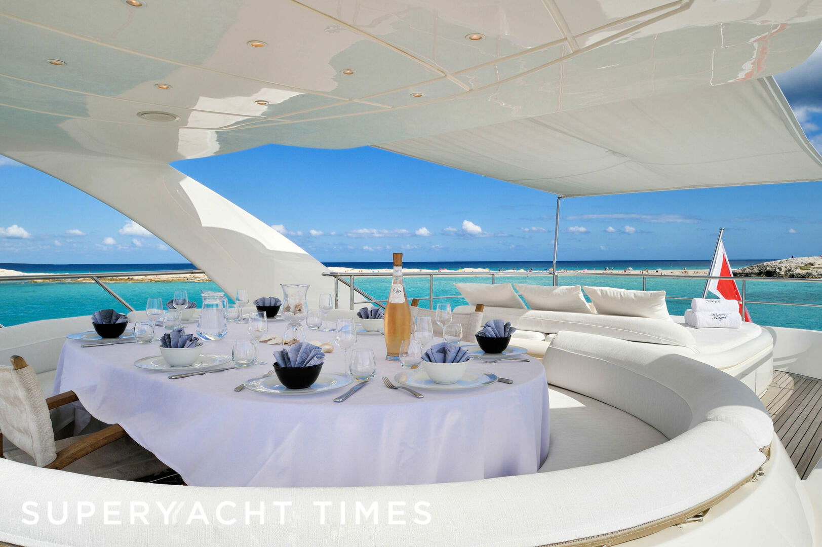 Whipsering Angel yacht deck
