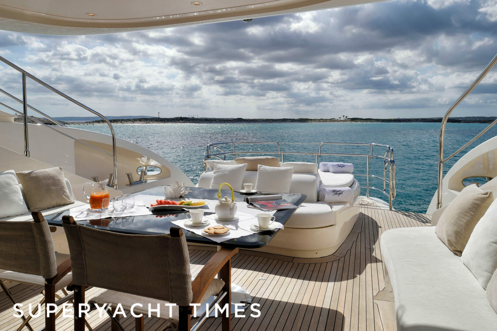 Whipsering Angel yacht deck