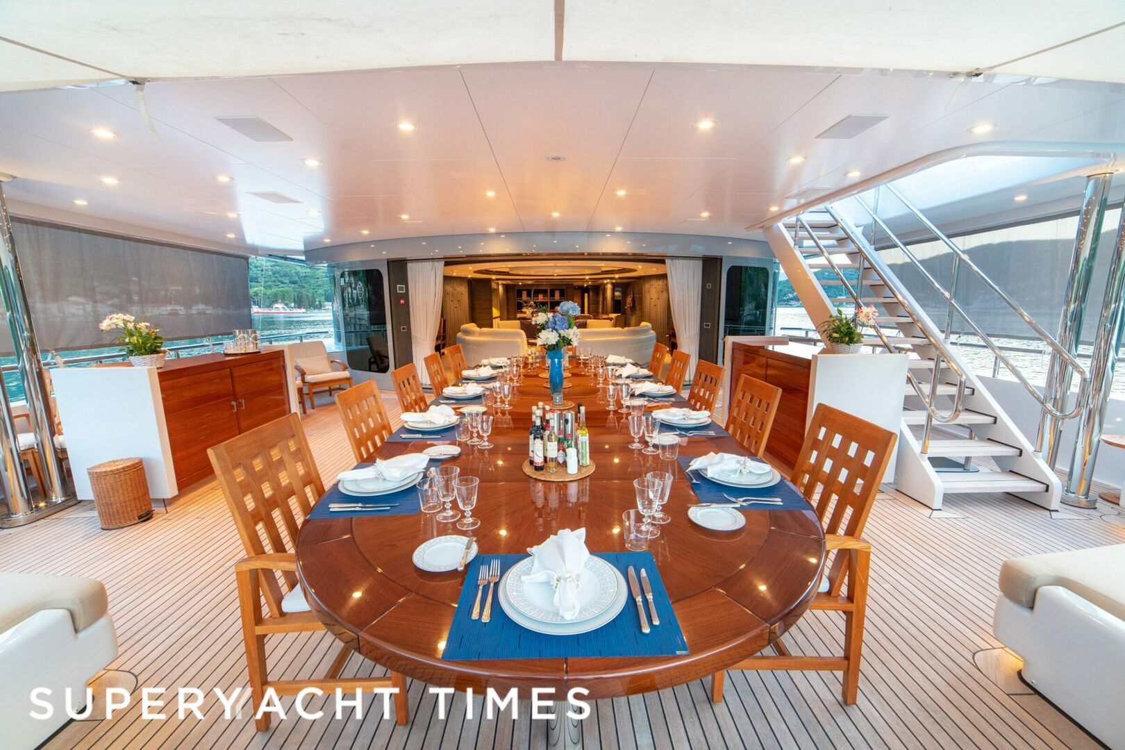 Trident yacht deck