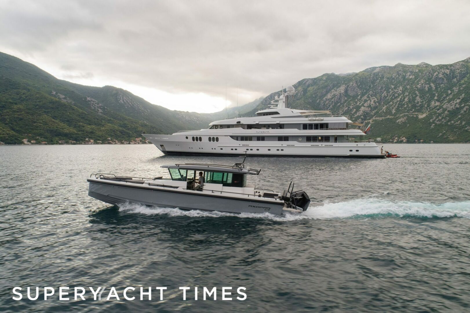Trident yacht  at anchor