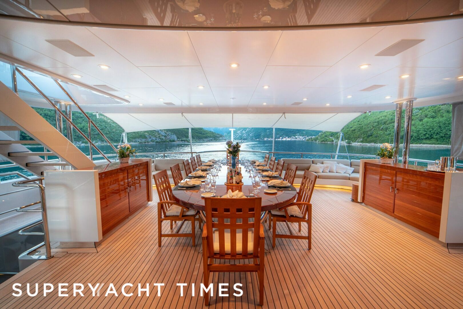 Trident yacht deck