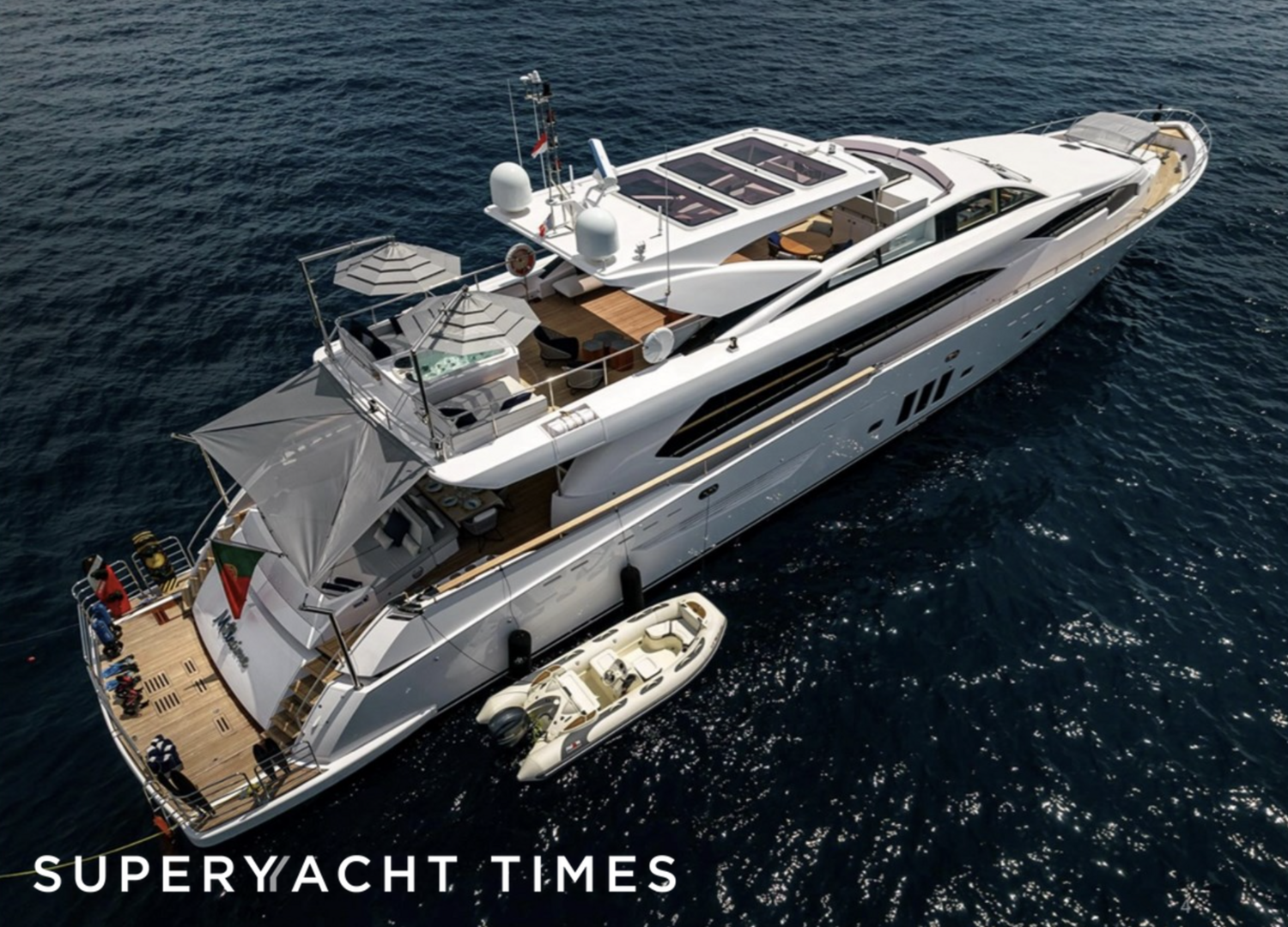 Millesime yacht anchored 