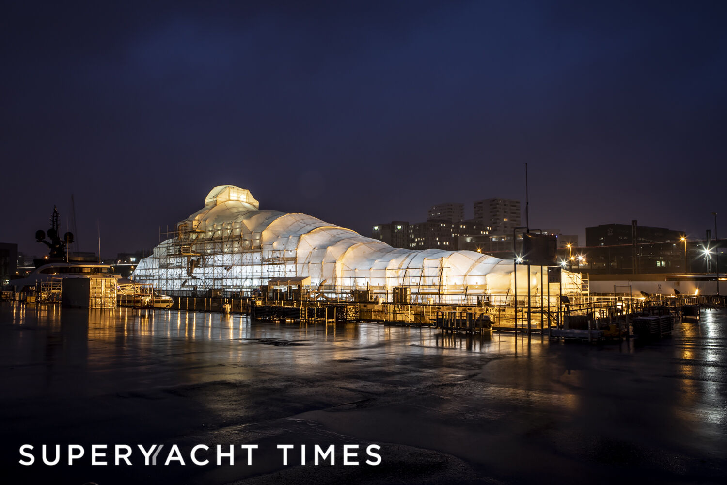 Motor yacht Royal Romance in refit at Palumbo SY Refit Marseille