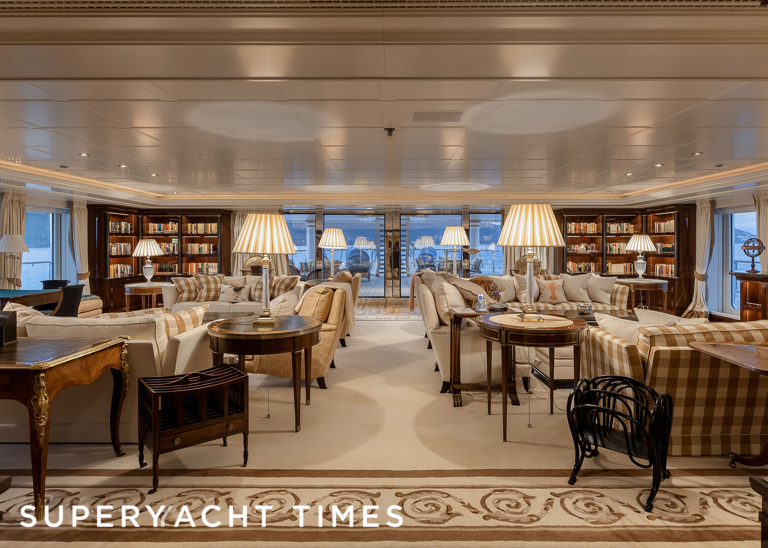 Carinthia VII yacht saloon 