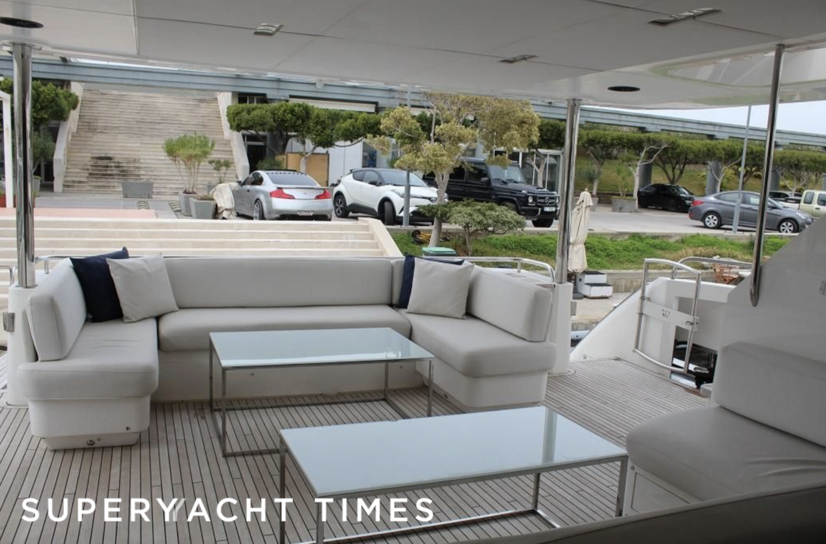 Samaya yacht aft deck 