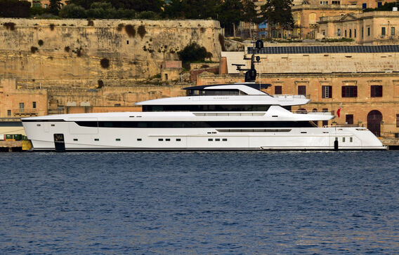 Alchemist yacht docked in Malta 