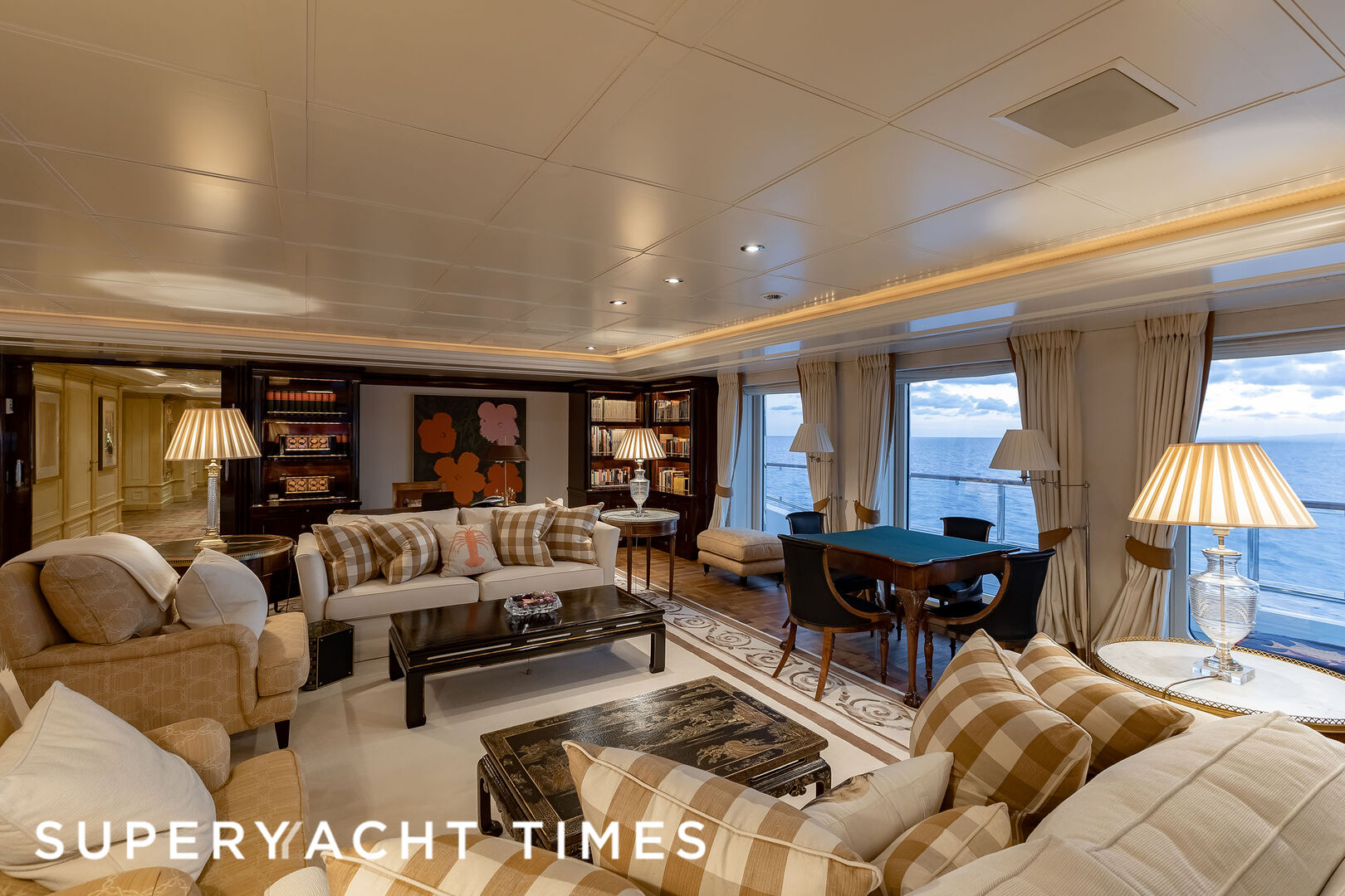 Carinthia VII yacht upper saloon