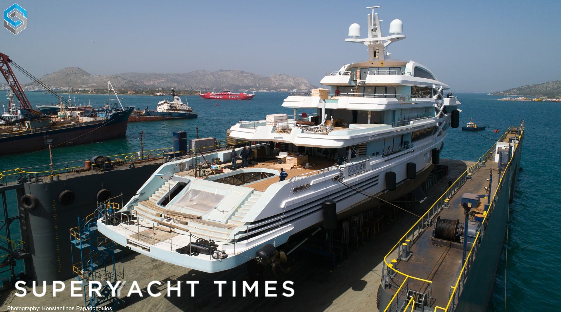 Project X yacht launch at Spanopoulos New Hellenic Shipyards